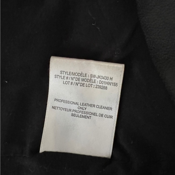 Helmet Lang Black Lamb Leather and Cotton Bomber Sz S Small - Picture 8 of 8